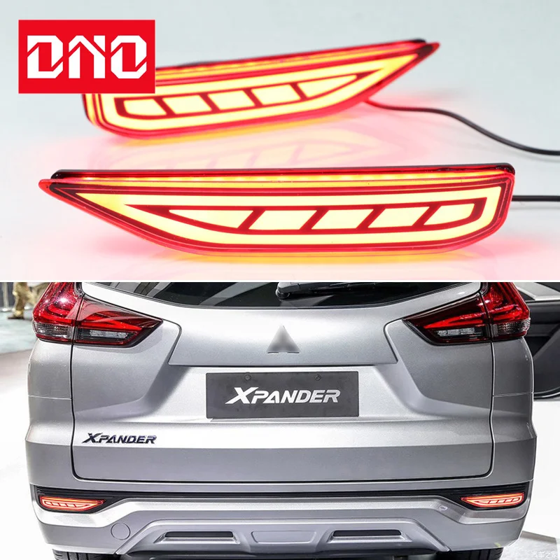 

Car LED Rear Bumper Lamps For Mitsubishi Xpander 2018 Brake Light Turn Signal Backup Reflector Lamp Reverse Fog Taillights