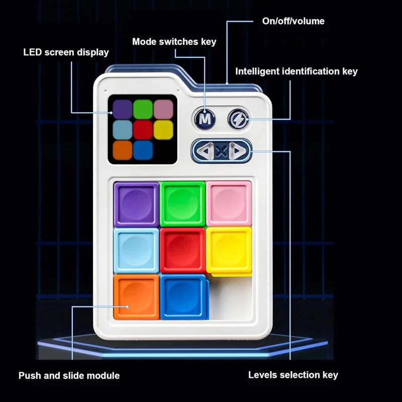 Juego de bloques inteligentes Super Slide Huarong Road 1000 + rompecabezas nivelados para niños juguetes interactivos antiestrés