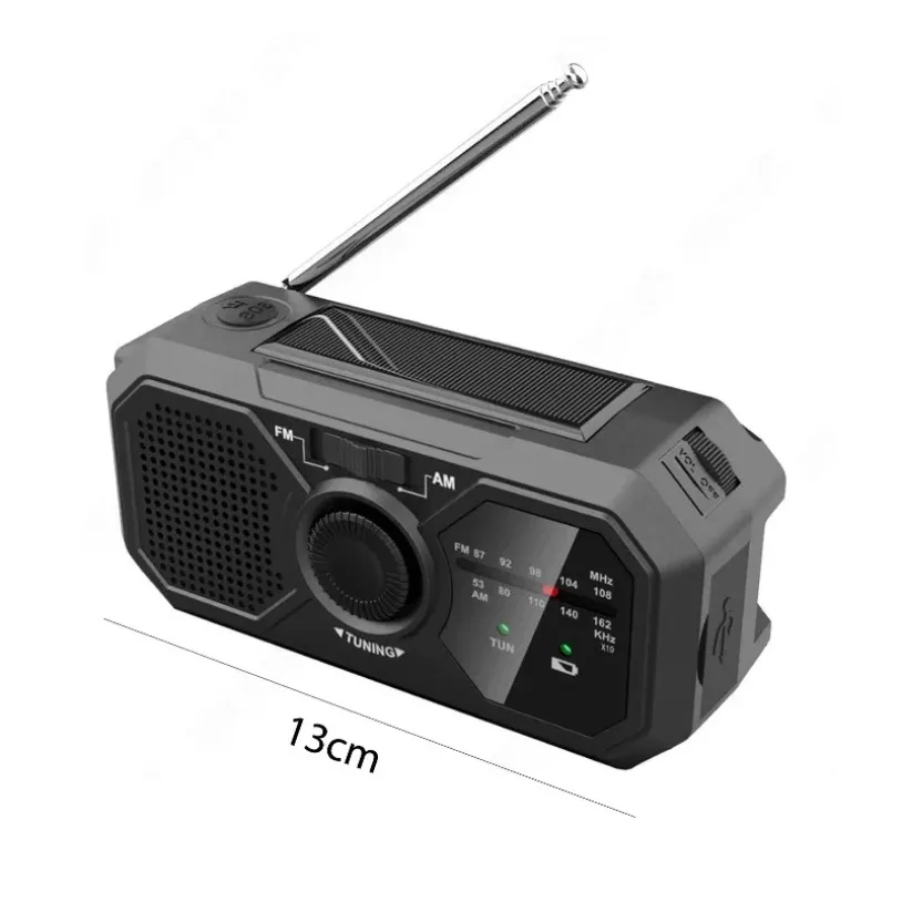 Portable Solar Radio Emergency Kits first Aid Radio with Crank Dynamo AM/FM Radio Blackout Power Station USB Phone Charger