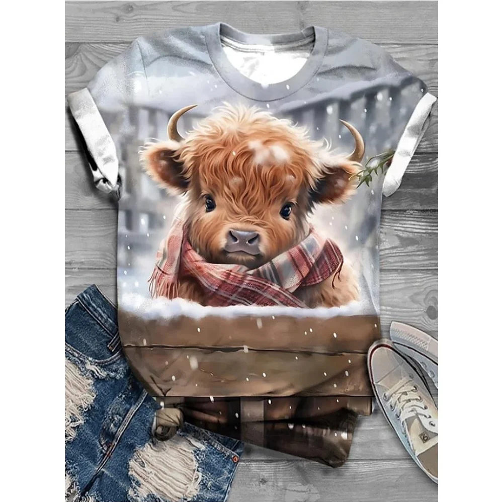 

Women's T-Shirts Cartoon Characters 3d Print Rose T-Shirt Harajuku Casual Short Sleeve Top Tee O Neck Oversized Female Clothing