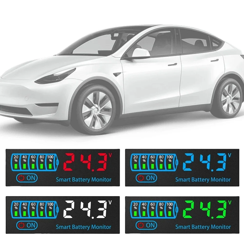 DC7-55V Battery Level Indicator 12V 24V 36V 48V 18650 Lipo Lithium Battery Capacity Board Voltage Charging Tester LED Display