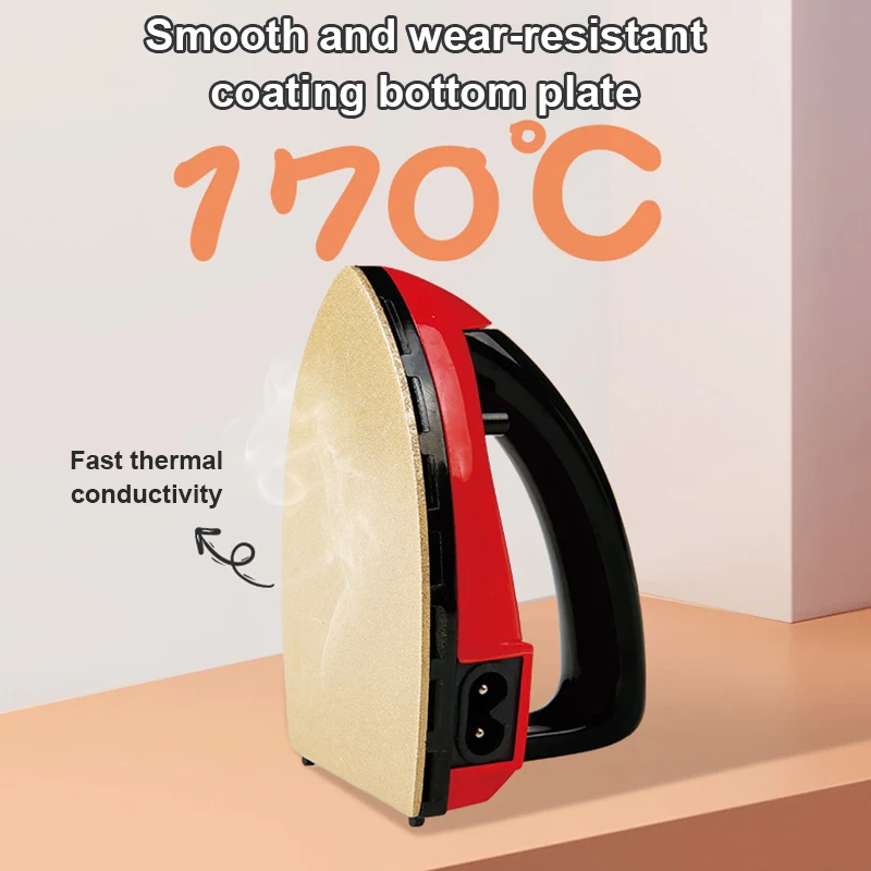 MINI Portable Foldable Electric Iron Clothes Travel Baseplate Handheld Dry Ironing Machine Garment Sewing Fabric Transfer EU US 2