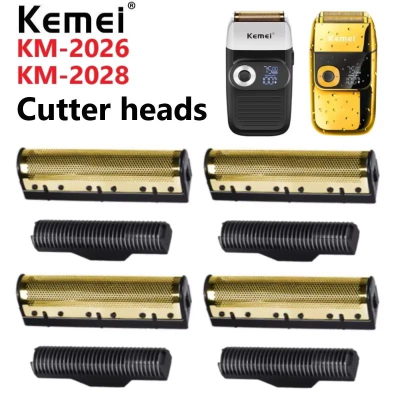 Kemei Original Electric Shavers Blades Golden Foil Knife Net and Cutter Head Suitable for KM-2026 KM-2028 Floating Razor BEST SELLERS Kemei Original Electric Shavers Blades Golden Foil Knife Net and Cutter Head Suitable for KM-2026 KM-2028 Floating Razor BEST SELLERS