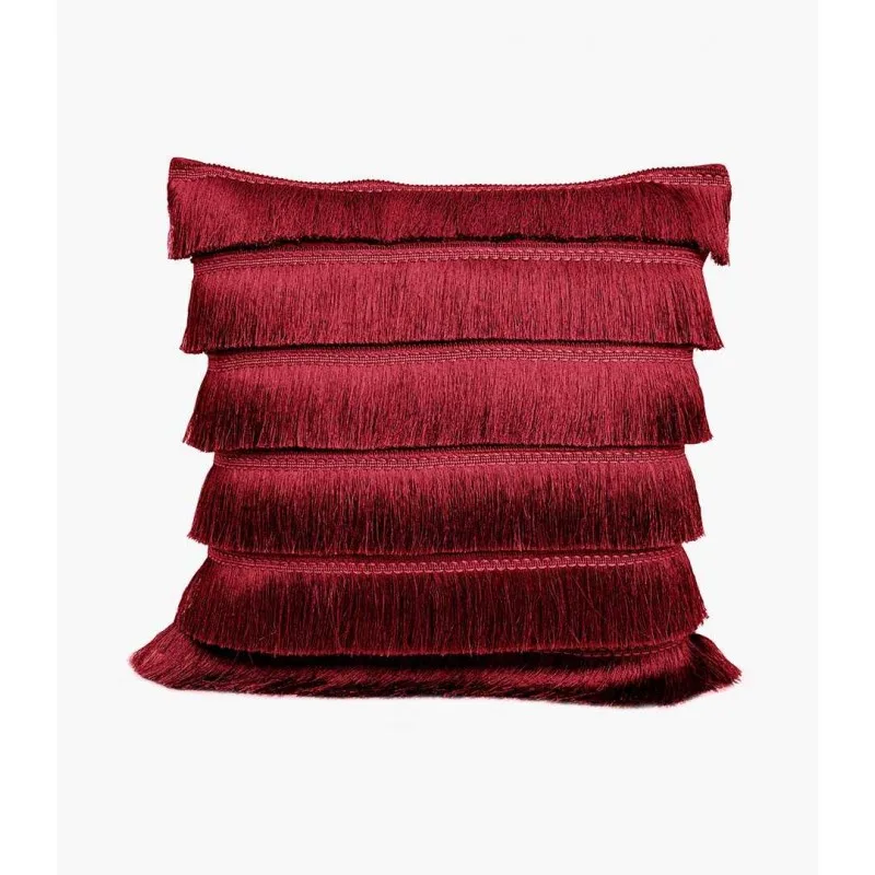 Burgundy Tasseled Cushion Cover | Дом и сад