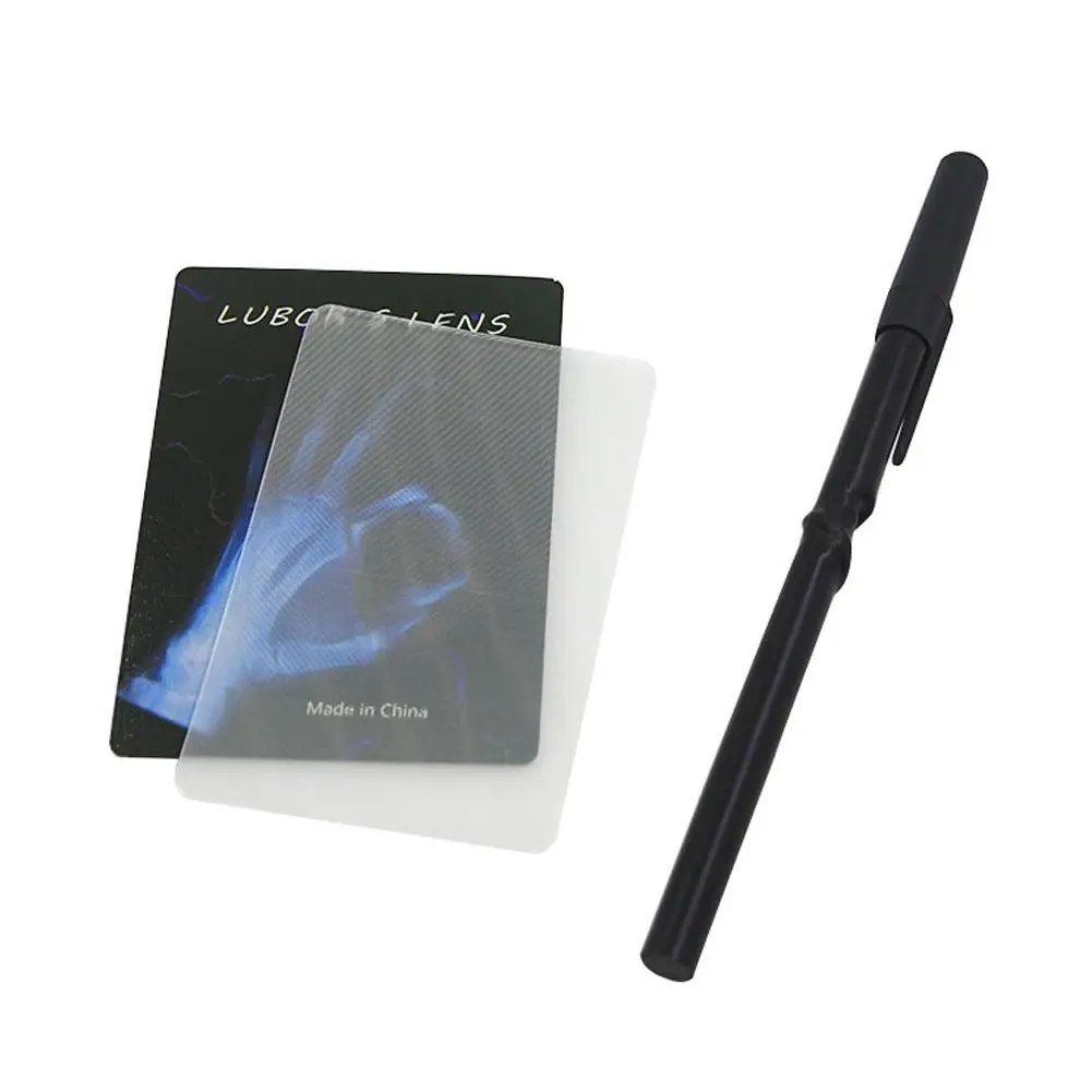 

1 шт., линза лубора для рентгеновского излучения (карточка и ручка для трюка), Пол Харрис, фокусы, искаженный визуальный реквизит