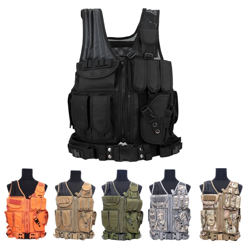 

Outdoor Military Training CS Multi-pocket Tactical Molle Vest Airsoft Combat Armor Mens Hunting Paintball Police Security Vest