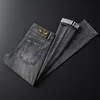 2024 spring and summer new high-end affordable luxury fashion jeans men's stretch denim slim fit tapered casual trousers 1
