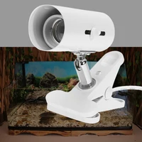 Turtle Fish Tank Reptile Heating Light Holder 360 Degree Rotation E27 Lamp Socket Holder UVA+UVB Clip-on Bulb Cover with Switch 2