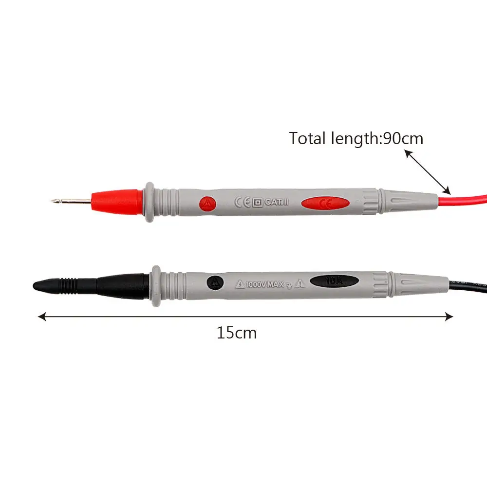 Multimeter Test Leads Universal Cable 10A/20A Soft-silicone-wire Needle-tip Tester Probe Wire Pen Cable