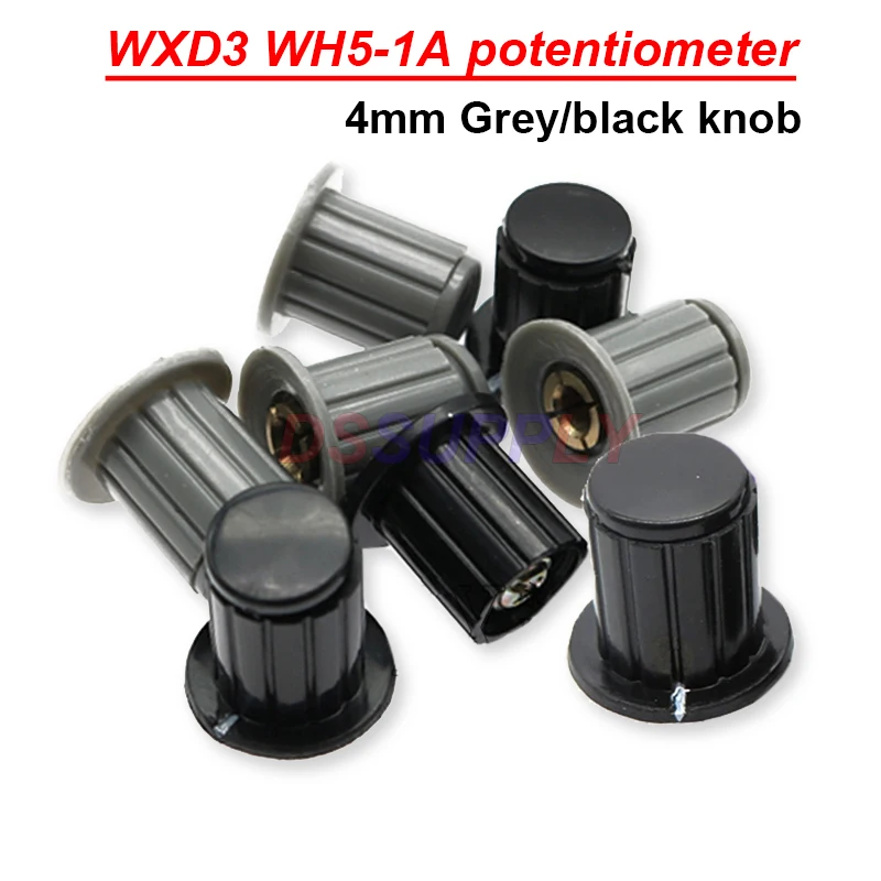 

10Piece WXD3-13 Black /Grey Knob Button Cap Suitable For High-Quality DSSUPPLY WXD3-13-2W WH5-1A WH5 Potentiometer Free Shipping