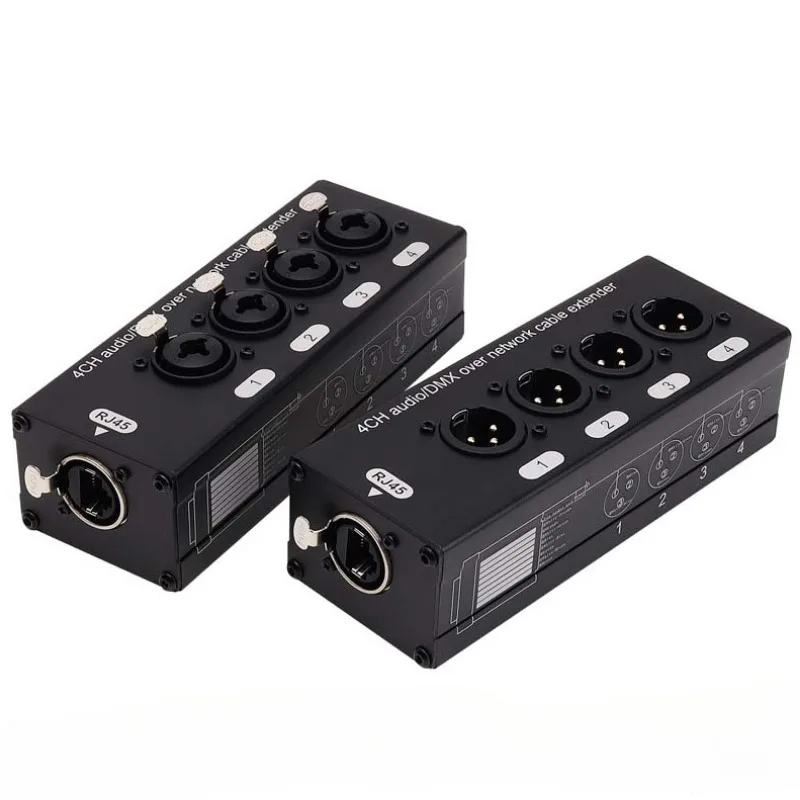 1 male 1 female 4 Channel 3 Pin Multi Network XLR Cable for Stage Sound Lighting and Recording Studio To RJ45 Ethercon NE8F-4M xlr cable