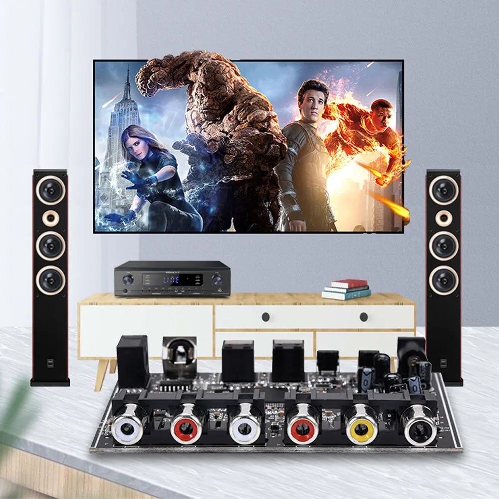 

5,1 каналов DTS Dolby AC-3 PCM Цифровой оптический/коаксиальный к аналоговому аудио декодеру DC5V