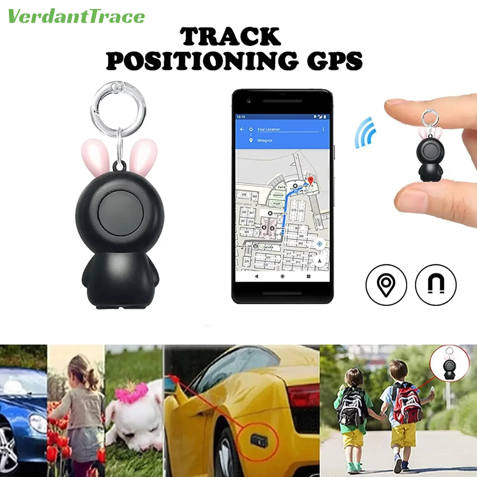 VerdantTrace New Mini Wireless Pet GPS Tracker Smart Anti Lost Tracking Device for Dogs Cats Locator Pet Collar Accessories