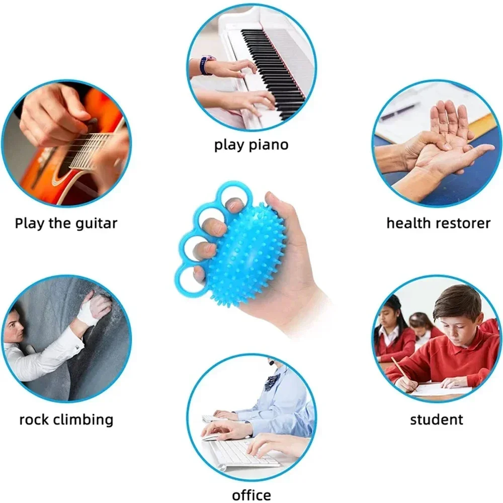 Four-fingered Hedgehog Ball Primary Grip Training Soft Ball Rehabilitation Massage Finger Practice Hand