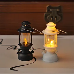 Miniature Retro Glowing Pony Lantern Dollhouse Night Light Decor (Palace Light 2pcs)