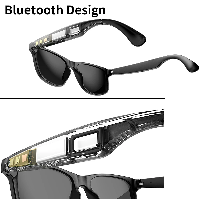 Occhiali Da Sole Smart Bluetooth Con Auricolari Stereo – Lenti Polarizzate UV400 Per Sport E Guida