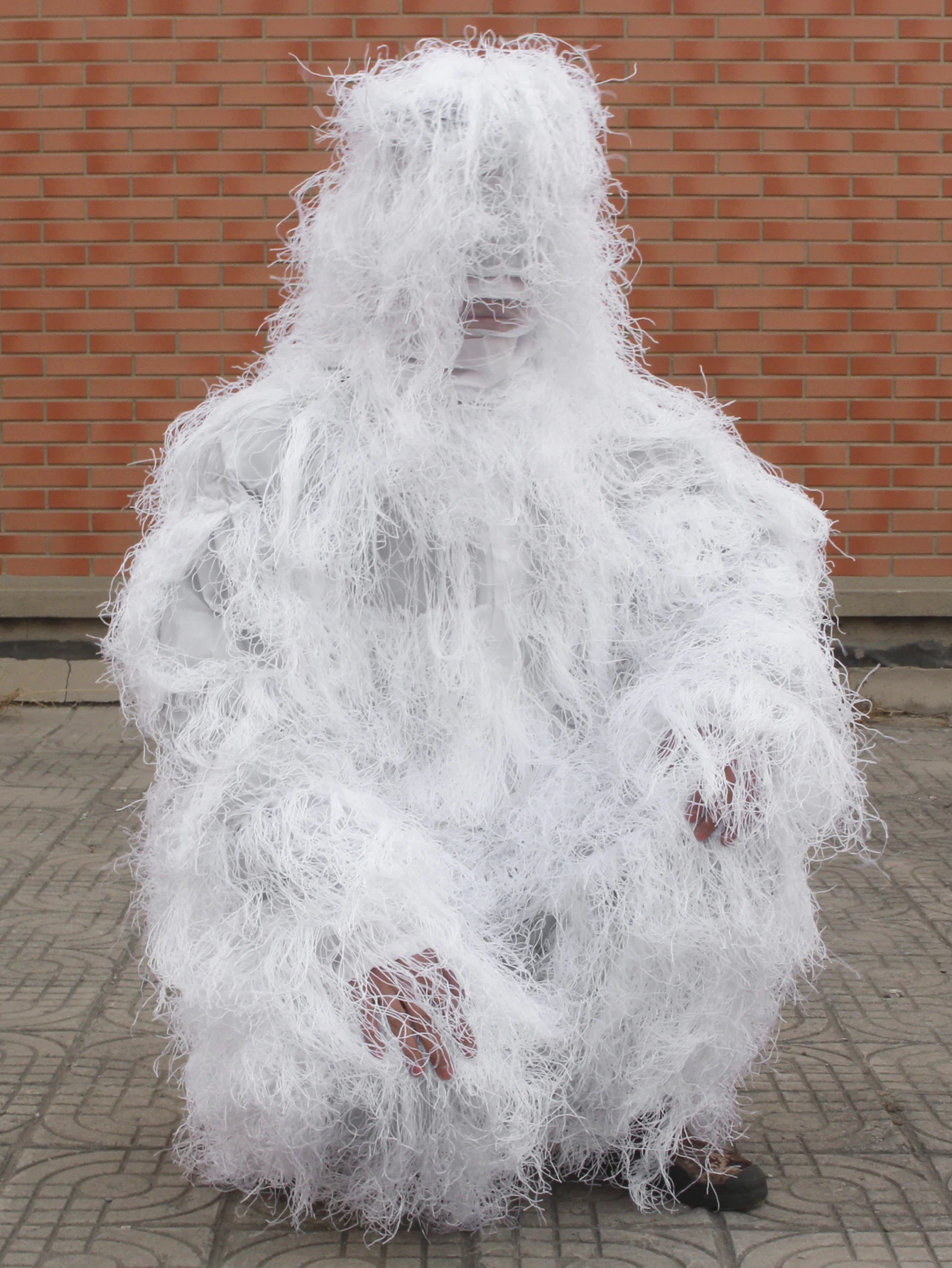 White Snow Camo Suit Ghillie Suit Yowie Sniper Tactical Camoflage