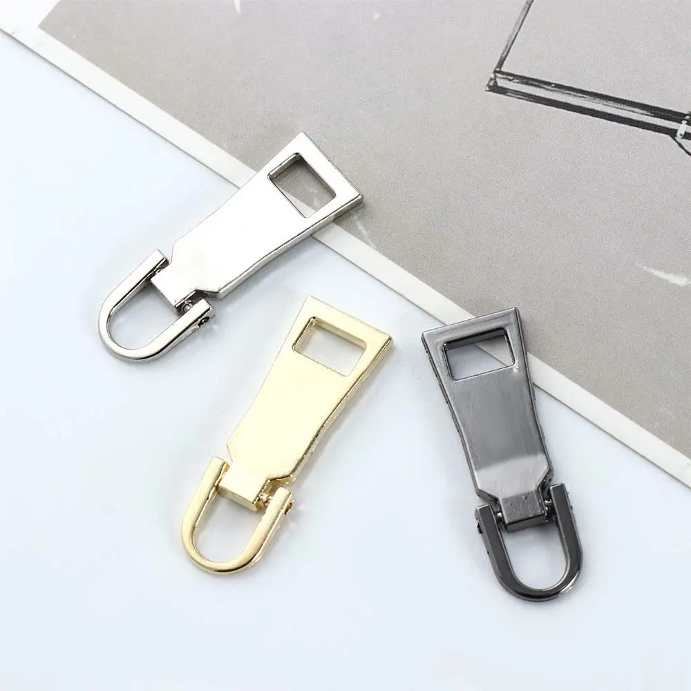 Metal universal detachable DIY backpack coat tab zipper pullers repair kits zipper sliders head