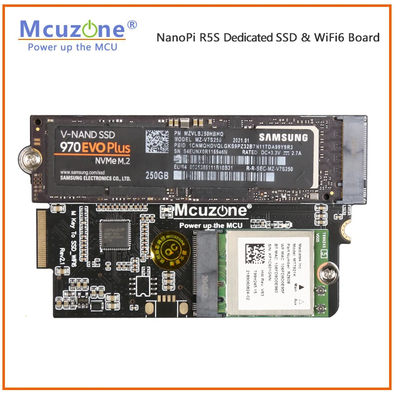 NanoPi R5S  NVME SSD  WiFi6 , MT7921K M.2  AX200 RTL8822CE