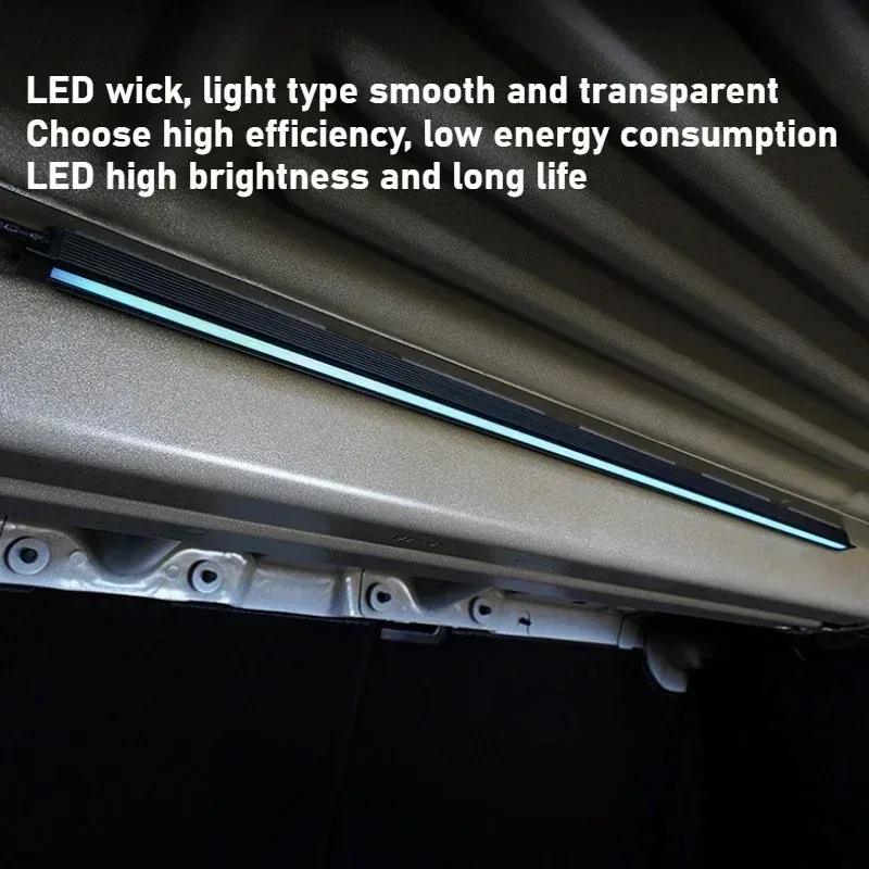 LED Trunk Trim Light Strip - Car Lighting Decoration in White and Blue