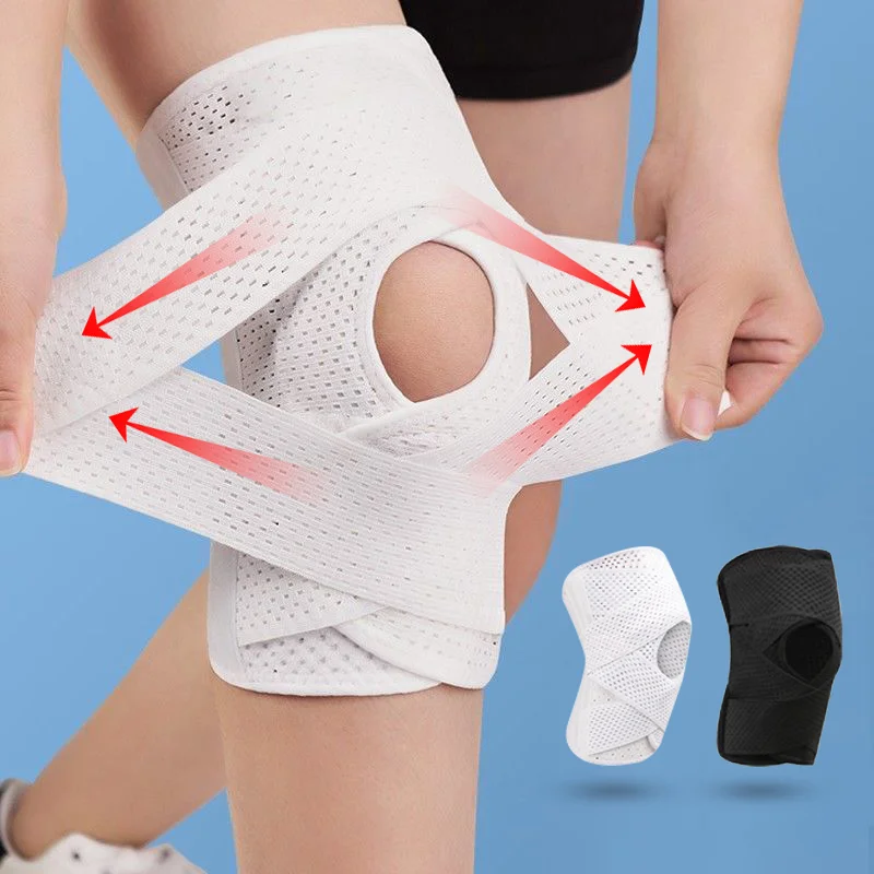 Sport Kneepad Men Pressurized Elastic Knee Pads Support Fitness Gear Basketball Volleyball