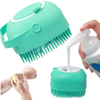 Spazzola in Silicone per Shampoo e Bagno, Pettine Massaggiante, Spazzola per la Cura della Pelle, Accessori per il Bagno, Scrubber per il Corpo in Silicone per Bambini