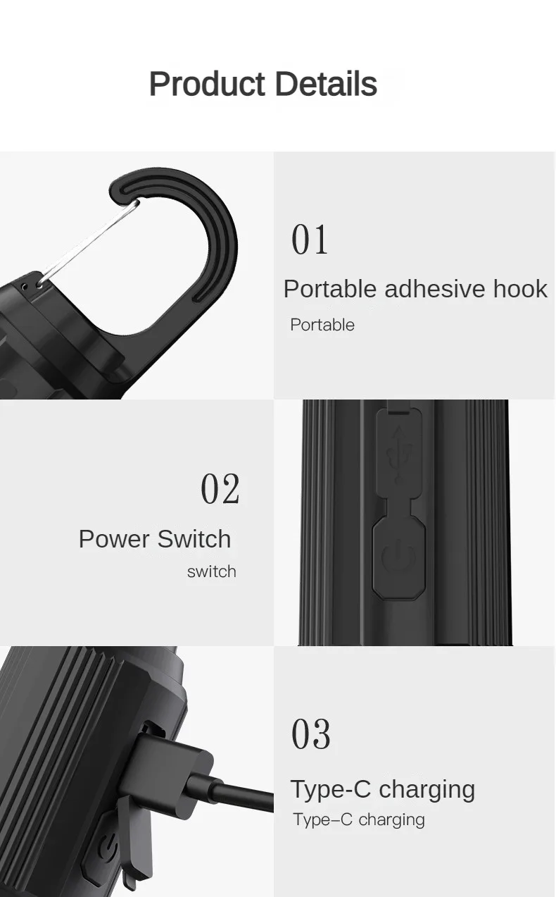 Outdoor Mini Camping Light Tungsten Filament Rechargeable 2 Lighting ModesLED Bulb for Home Outdoor Emergency Waterproof Lamp - Emitting Color : Blue - Emitting Color : changeable - Emitting Color : Green image 5 undefined