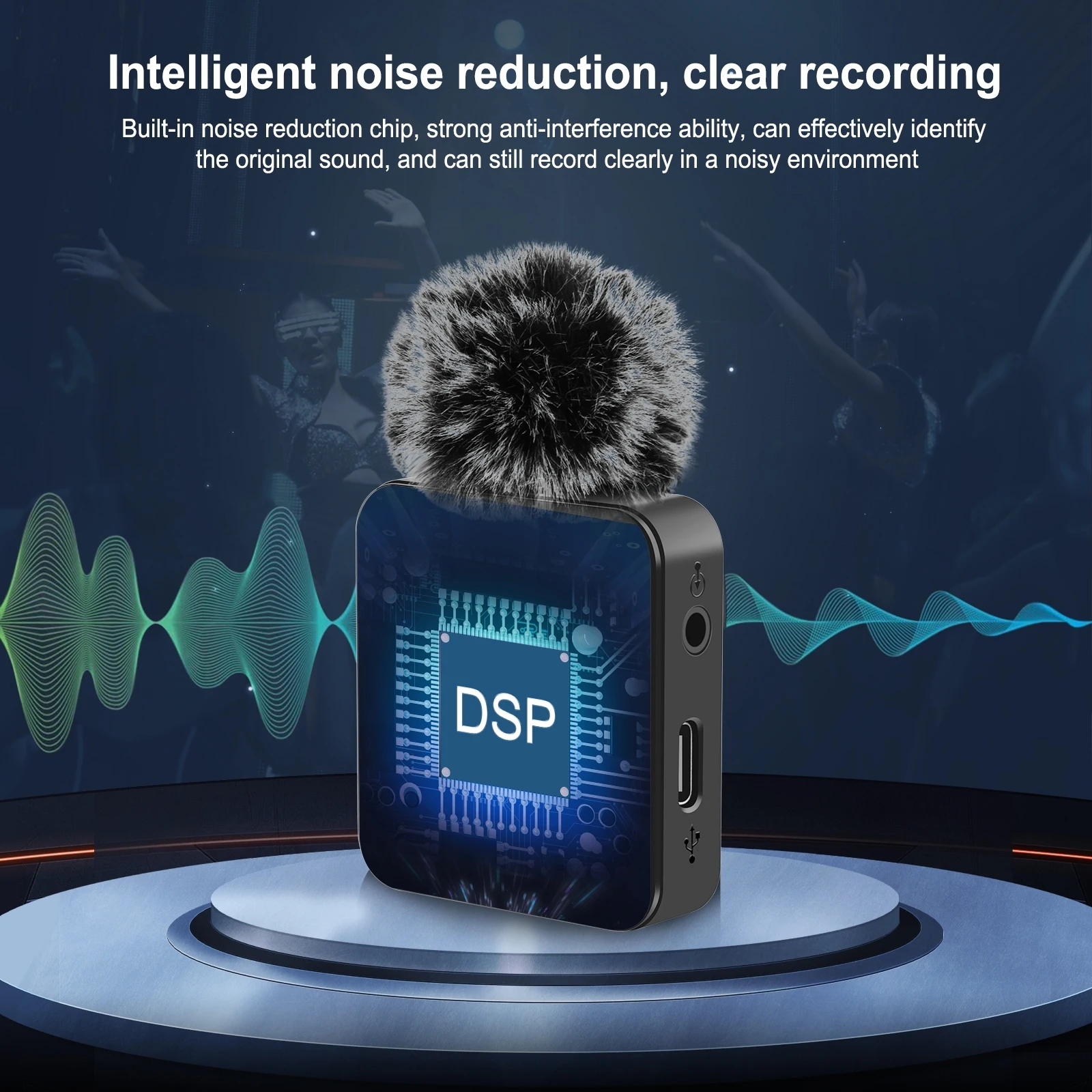 PULUZ Wireless Lavalier Lapel Condenser Microphone for iPhone Type C Android Smartphone Camera PC Gaming YouTube Broadcast Vlog - Image 2