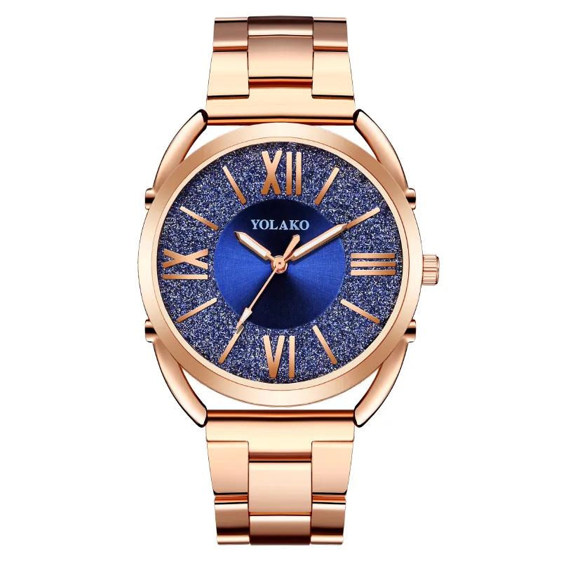 

Luxury Round Quartz Frosted Roma Dial Casual Wrist Watches Stainless Strap Fashionable Clock Waterproof Wristwatch for Women