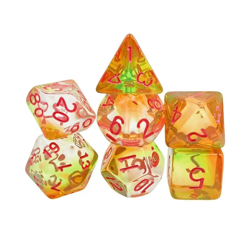 

Dice Set Creative Shiny Acrylic Fun Dice Shiny Acrylic Color Dice Funny Party Supplies 7pcs/Set For Parties Gatherings Events