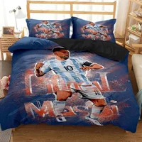 Messi Football Superstar ensemble de literie 3D imprimé fc barcelone housse de couette ensemble de literie doux King pleine taille ensemble de literie pour garçon 4