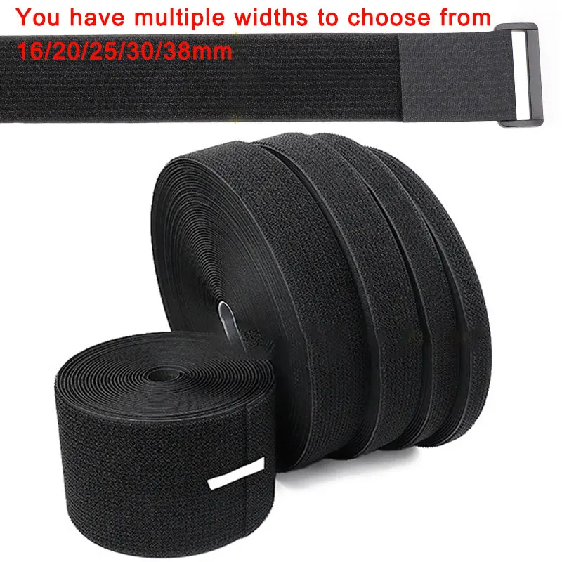 Nylon Cable Ties 5/2/1Meter Reusable Fastener Hook and Loop Securing Straps with Buckles Adjustable Cable Straps Free Cut Length Nylon Cable Ties