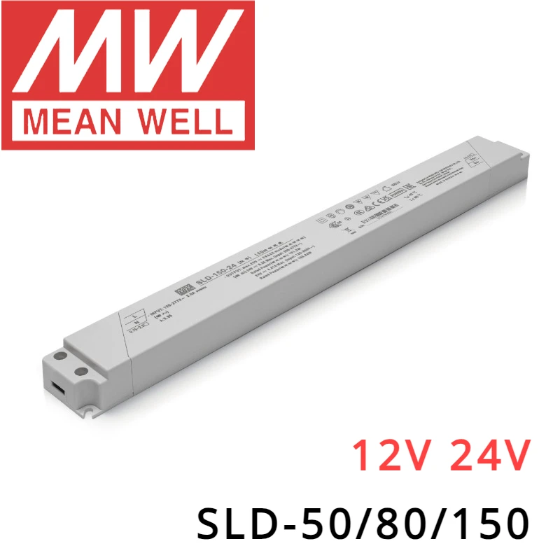 MEAN WELL SLD-50/80/150 LED 드라이버, AC to DC SMPS, 12V, 24V, LED 정전압 정전류 스위칭 전원 공급 장치, Meanwell
