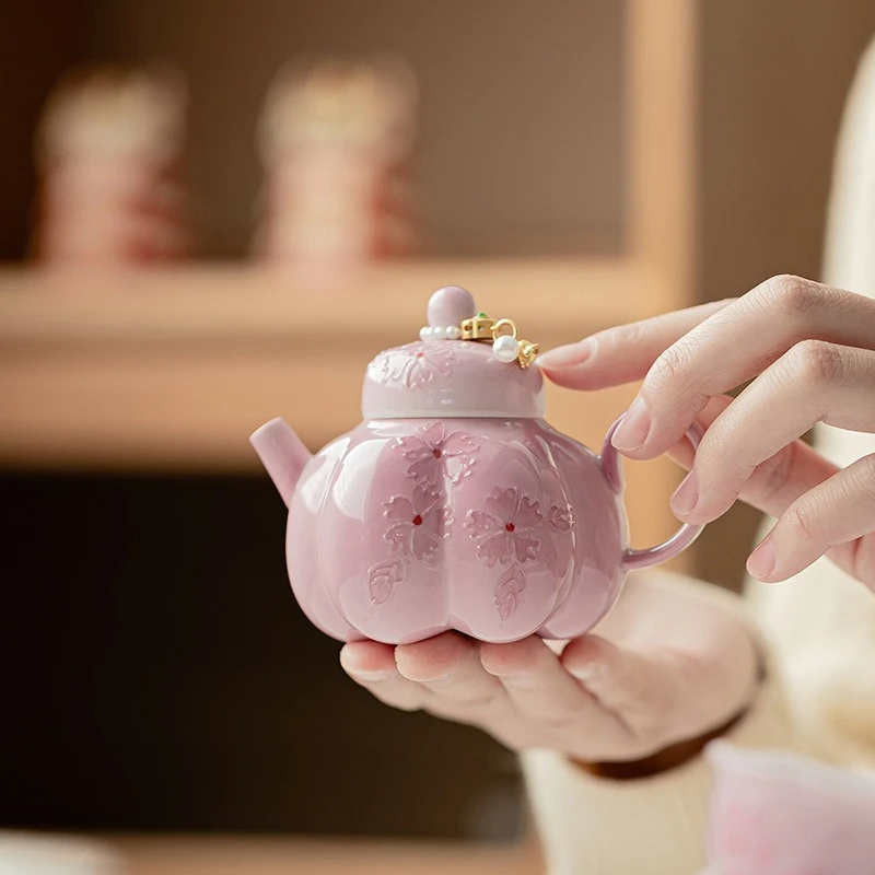 Lavender Arita Porcelain Teapot Hand Painted Floral Design Heat Resistant Compact Size for Japanese Tea Ceremony Home Use