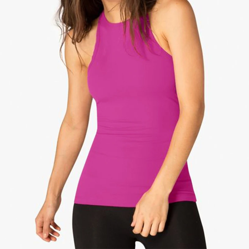 1PC Yoga Vest Women Gym Shirt Quick Dry Sports Shirts Cross Back Gym Top Women's Fitness Shirt Sleeveless Sports Top Yoga