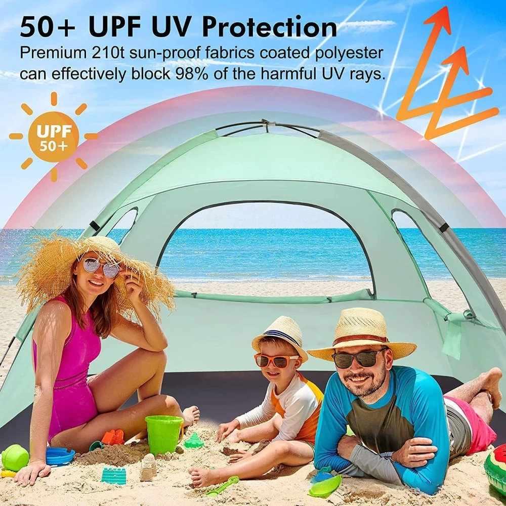 Portable Lightweight Seaside Beach Tent 2