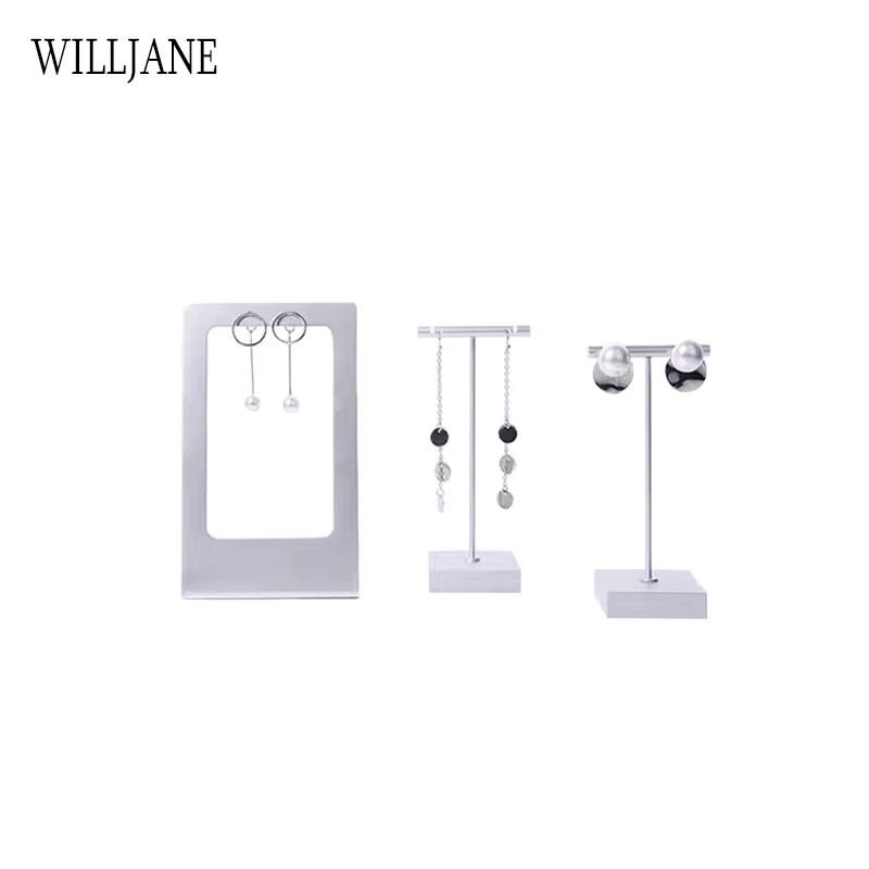 Metal Earring T Bar Stand Titular de exibição de anel de jóias Cone Eardrop Hanging Storage Decoração Durável Organizador de Orelha Durável