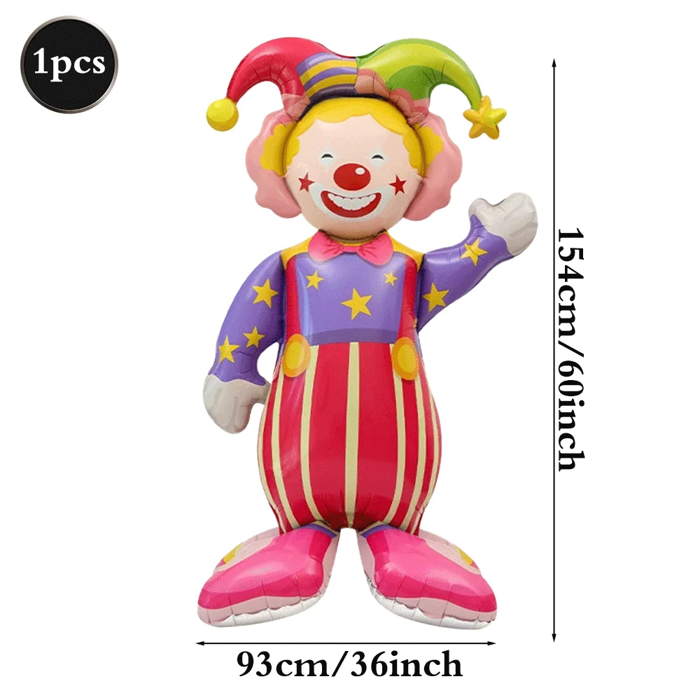 Karneval Party Dekoration Zirkus Thema Clown Stehenden Ballon Zirkus Tier Folie Ballon Kinder Geburtstag Party Karneval Dekoration – Detail 16