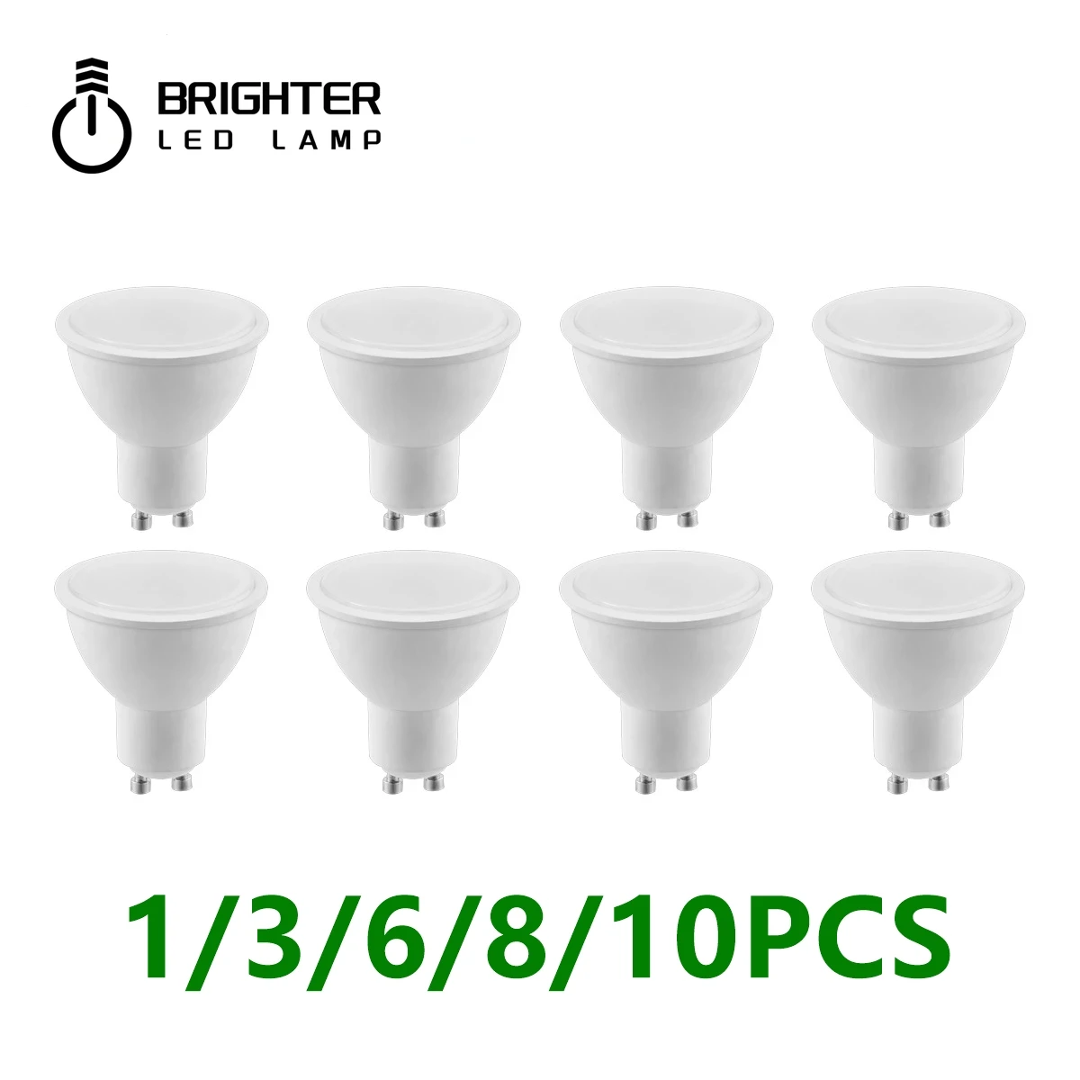 

1-10PCS LED Spotlight GU10 AC220V power 3W-8W 3000K 4000K 6000K 120 degrees LED Light Lamp For Home Decoration