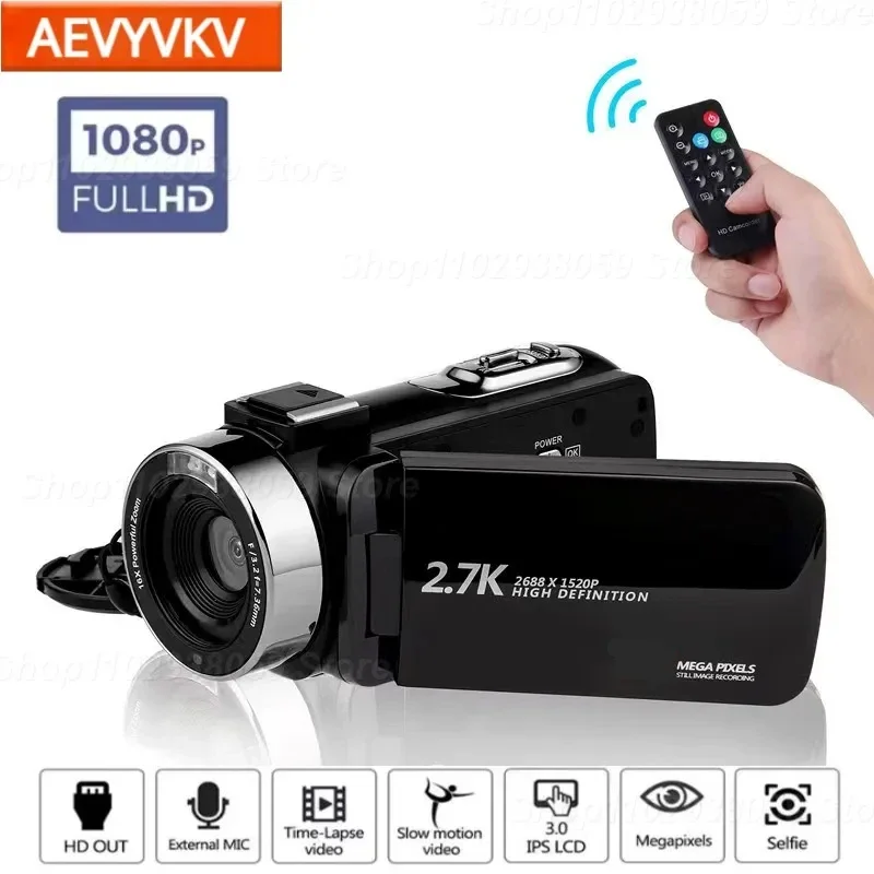 Professional-2K-Camcorder-16X-Zoom-Infrared-Vlogging-Video-Camera-for ...