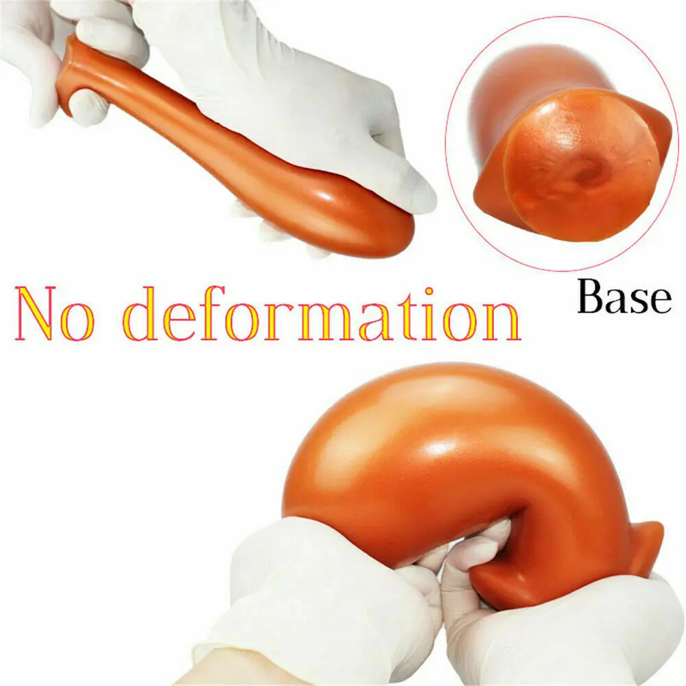 Female Slave Liquid Silicone Anal Plug Plus Thick Dragon Egg Dildo Penis Fist Cross Stallion Masturbation Device Fun Men Sex Toy