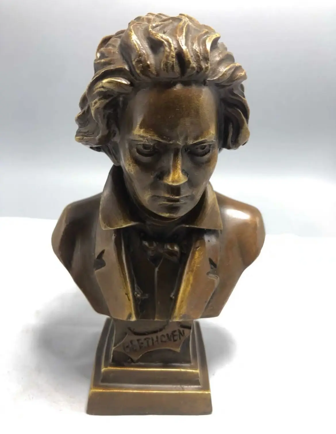 

Art Collection Bronze statue, Handmade Bust Sculptures,World-famous Figures, " Ludwig van Beethoven", Home Decorations Crafts