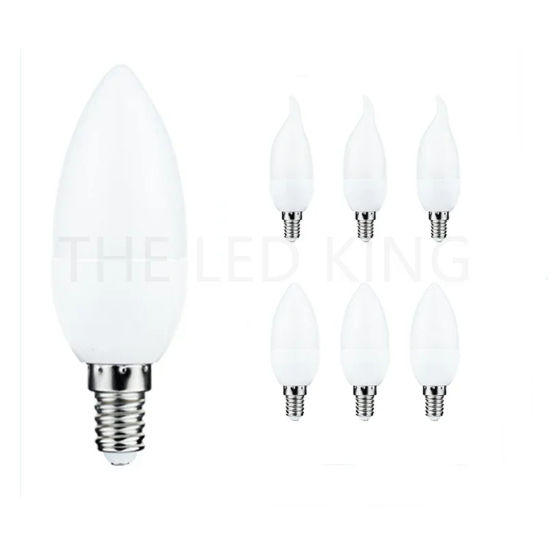 

6PCS LED C37 7W E14 E27 220V 3000K 4000K 6000K Lampada Candle Bulb Living Room Home LED Bombilla for Home Decoration
