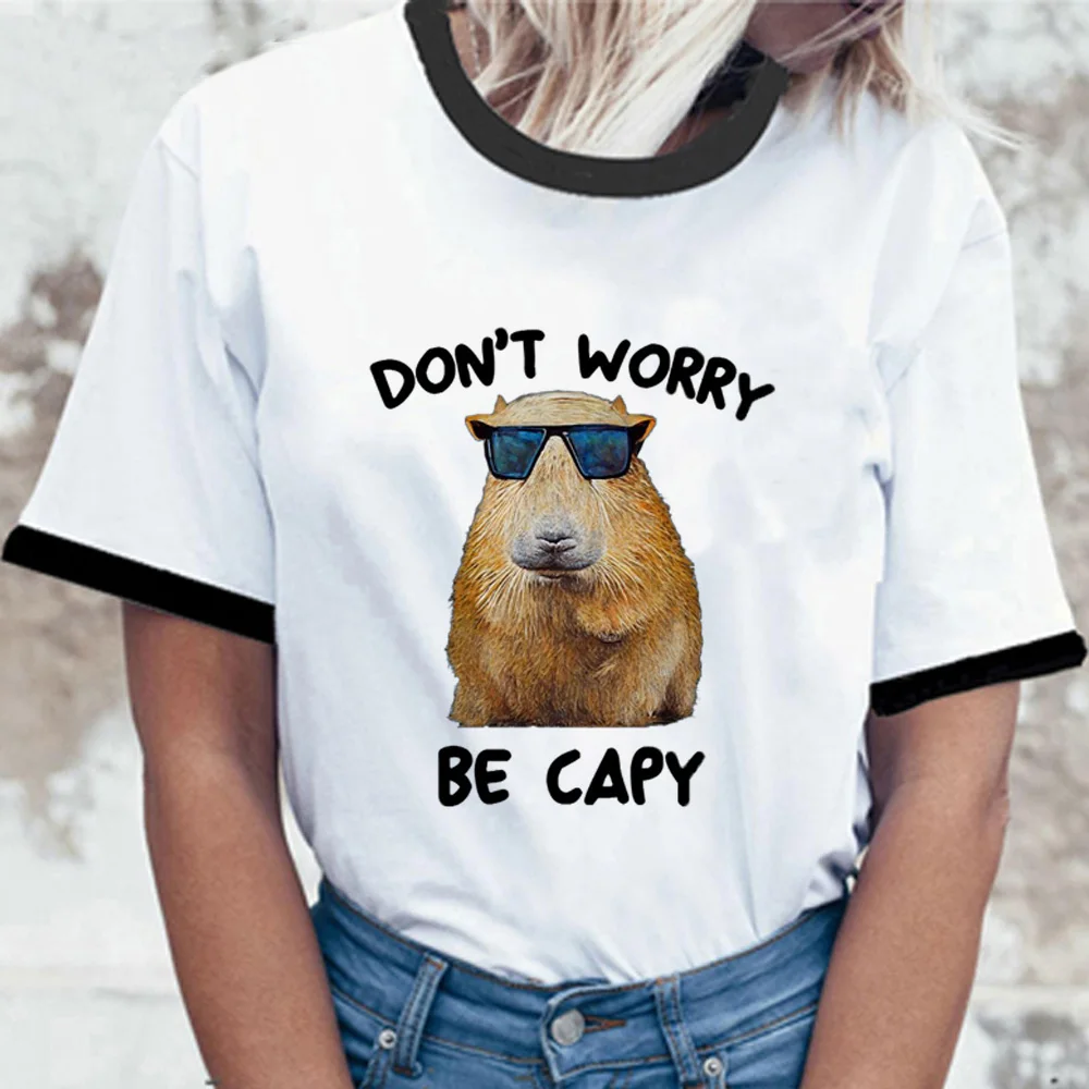 

Женская футболка с забавным комиксом, японская одежда