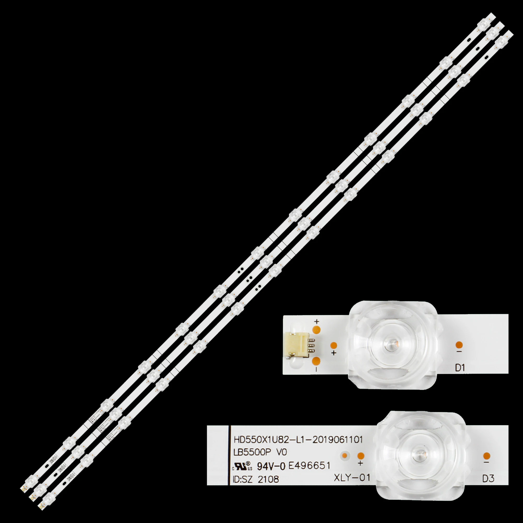 Bande de rétroéclairage LED pour 55R6E3 55H78G 55A7100F 55A6H 55H6510G 55H6570F 55H6570G 55H6590F 55R6040G 55R6070E3 55R6080G 55A7300F