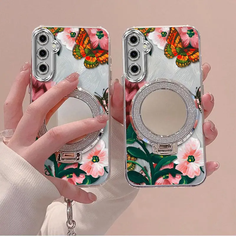 Vivid Flowers Bracelet Holder Phone Case Cover