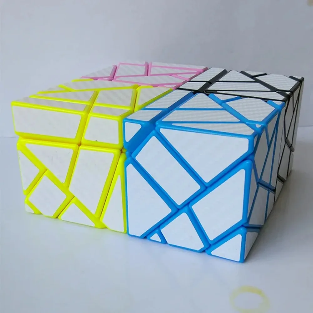 Strange Shape Cube Carbon Fiberb Sticker 3*3*3 Ghost Magico Puzzle Speed Cube For Children Cube Toys Christmas gift