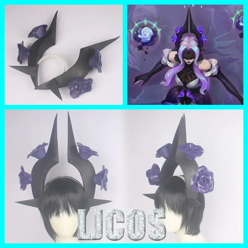 

Game LOL Withered Rose Syndra Headwear Cosplay Props Halloween Carnival Cosplay Party Props Accessories Game Fans Gift