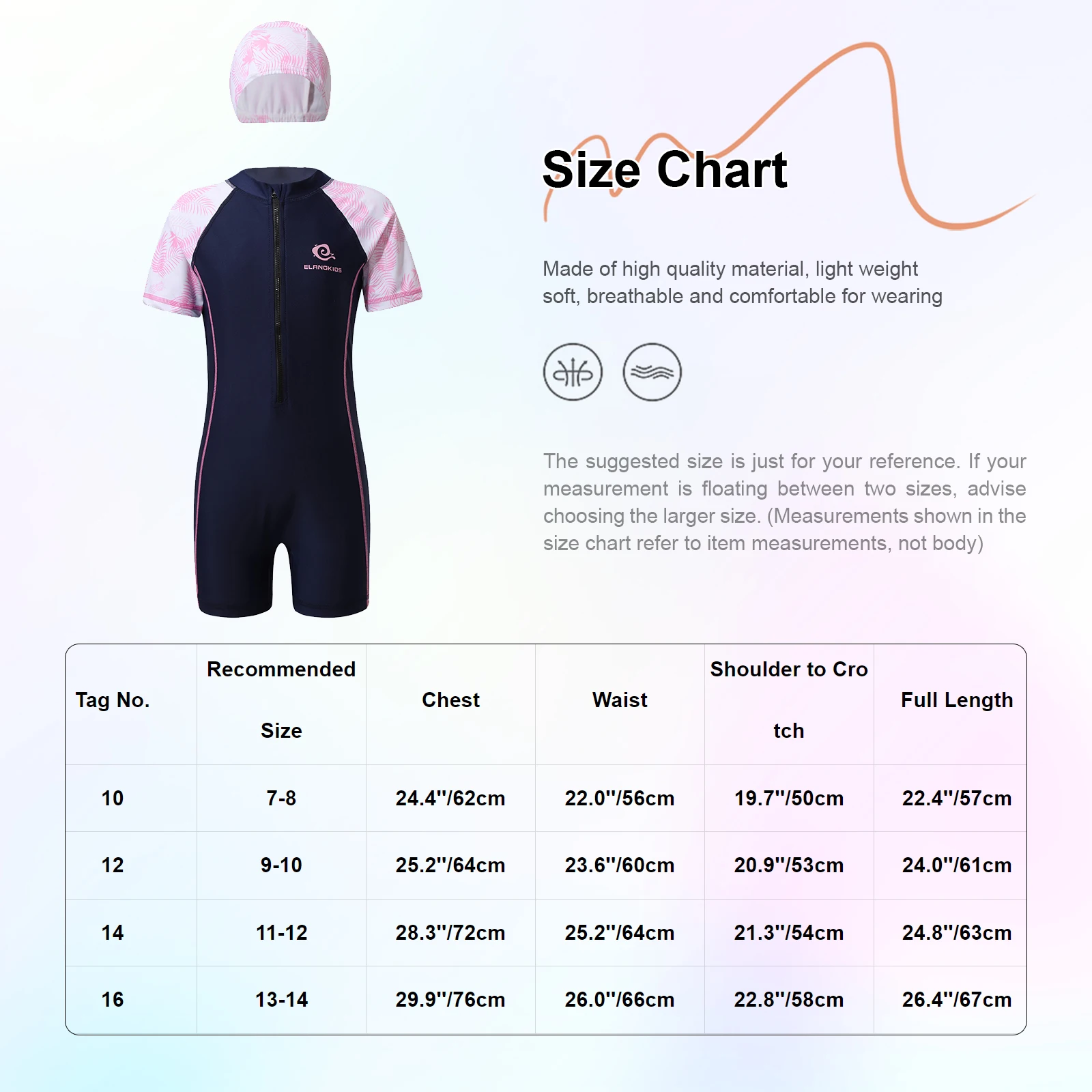 Kids Girls One-piece Print Swimsuit Hat Front Zipper Jumpsuit Athletic Boyshort Swimswear Pool Beach Swimming Bathing Suit children swimsuit