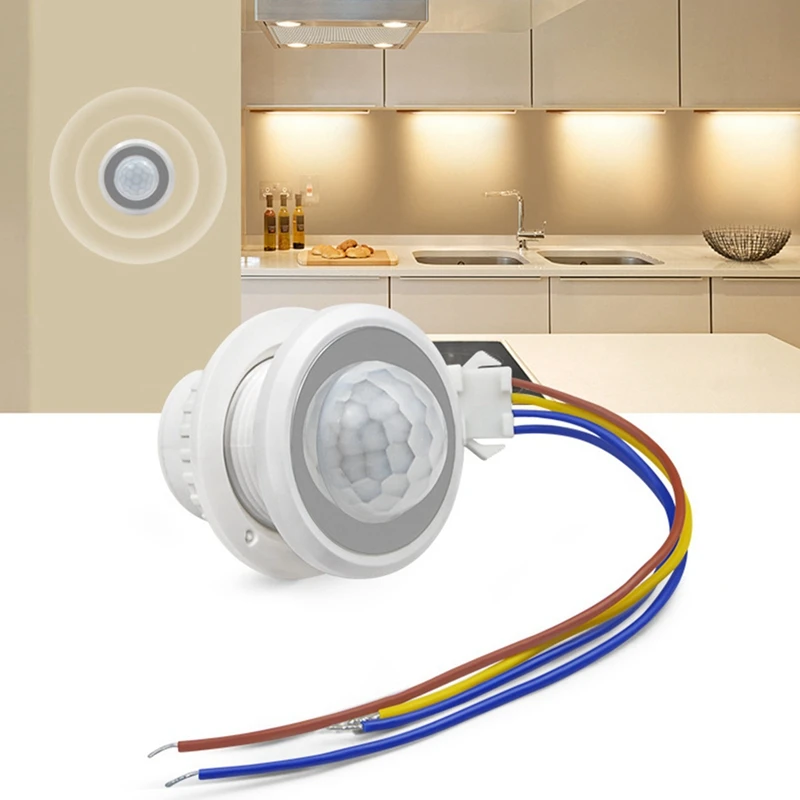 2Pcs 110-220V PIR Sensor Smart Detection Time Delay Adjustable Infrared Induction